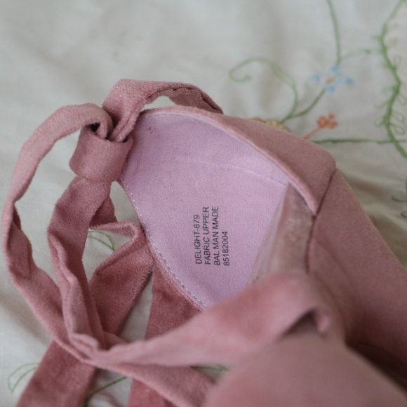 Pink Velvet Ballerina Pleasers - Picture 8 of 15